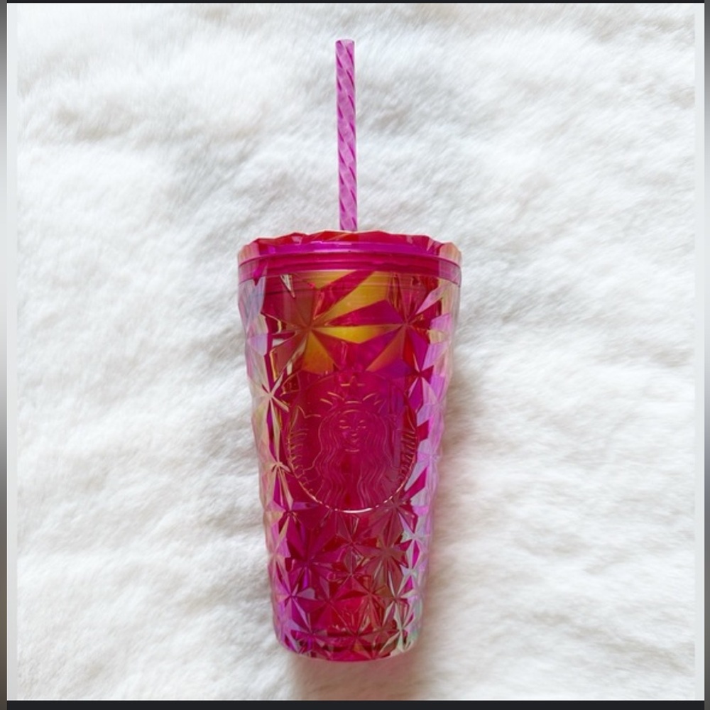 Starbucks Fuchsia Tumbler with Straw